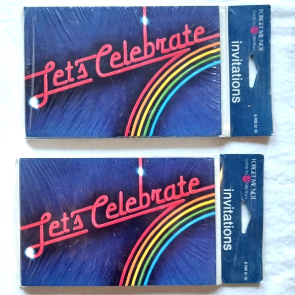 Vintage Party Invitations 80s 90s - Picture 1 of 3